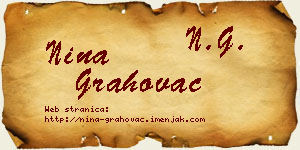 Nina Grahovac vizit kartica